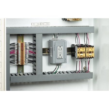 Hubbell Wiring Device-Kellems DIN Rail Utility Box- GFCI Duplex Receptacles DRUBGFI15AC